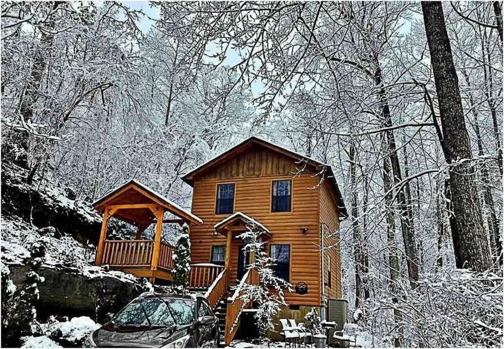 Permanent Vacation-Private Honeymoon Cabin With Hot Tub セバービル エクステリア 写真